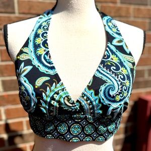 Croft and Barrel Paisley bikini top size 12